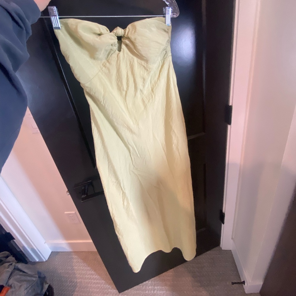 Light green strapless Abercrombie dress